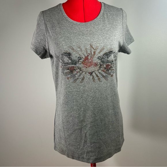Heather Grey Fitted T-shirt - L - Picture 1 of 6